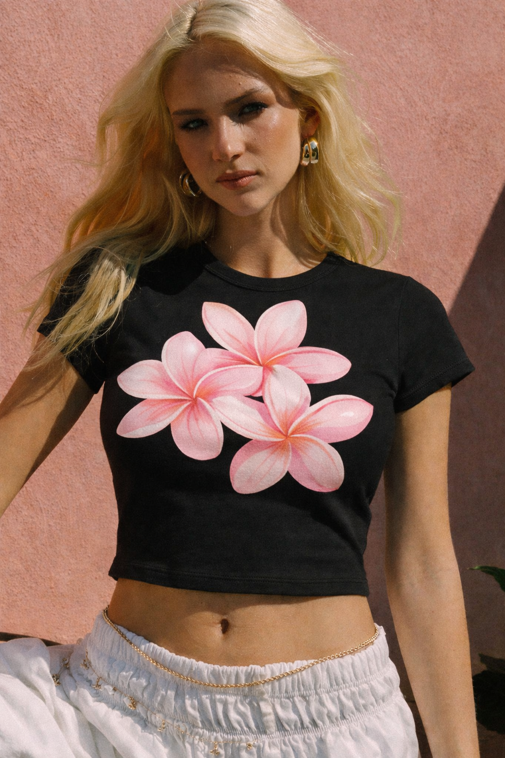1 - Floral Collection - Women's Fitted Baby Tee