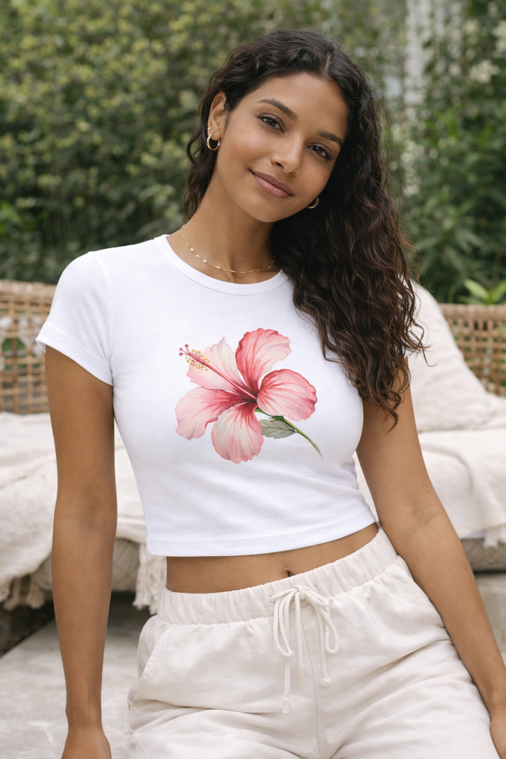 12 - Floral Collection - Women's Fitted Baby Tee